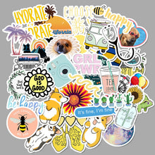 Load image into Gallery viewer, 50 PCS Cartoon Simple VSCO Girls Kawaii Stickers For Chidren Toy Waterproof Sticker to DIY Laptop Bicycle Helmet Car Decals